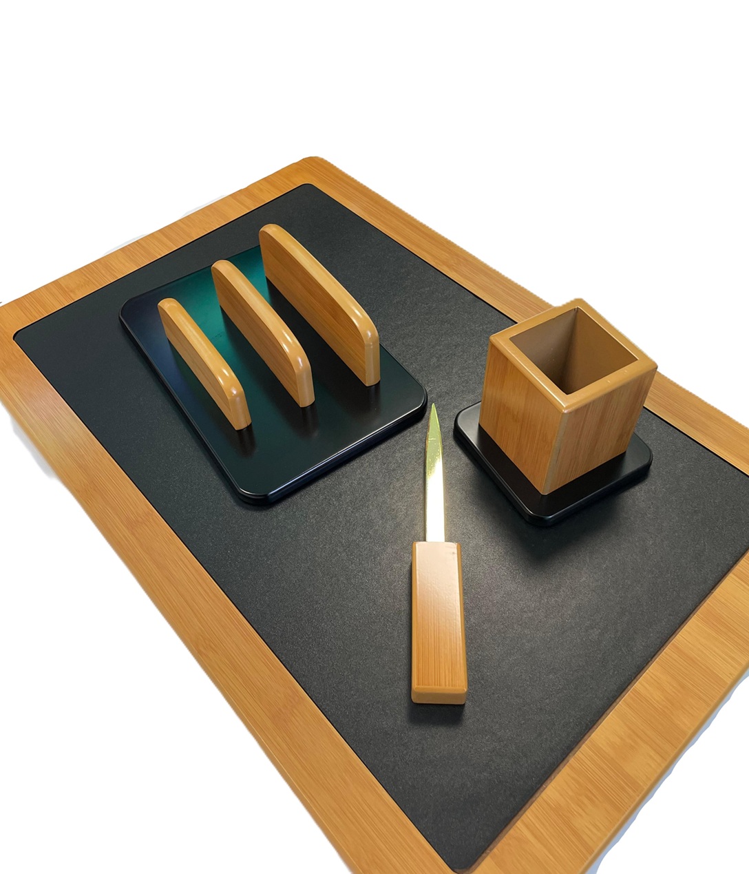 Набор для руководителя 11 предметов ON PU108-9G Шпон